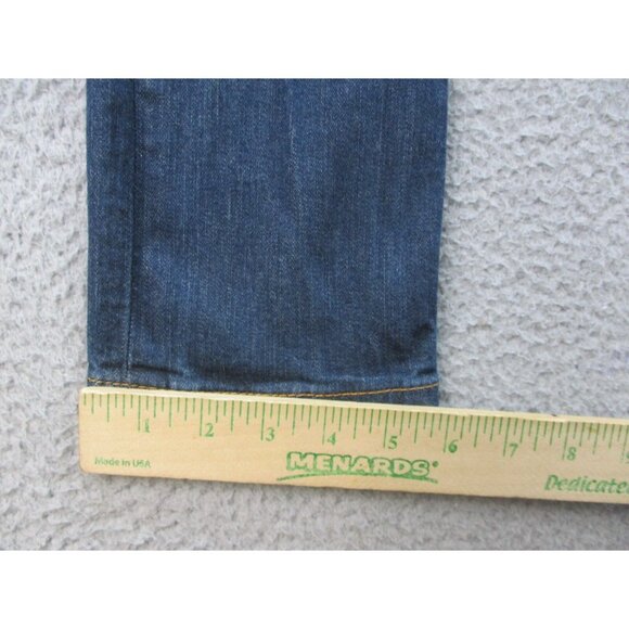 Levis 511 Jeans Slim Fit Dark Wash Stretch Denim Mens 29x30 Blue Cotton Blend - Picture 7 of 10